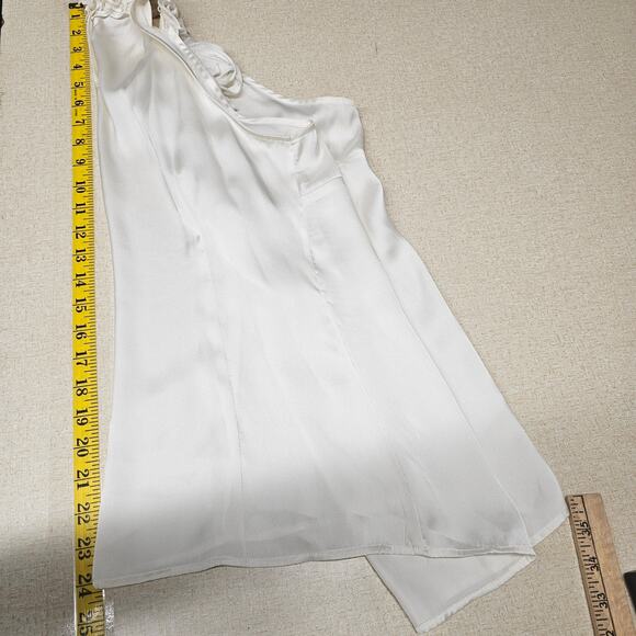 Sunny Leigh Dress Shirt Womens Small Sleeveless Ruffle Coquette Office Fairy - Picture 8 of 8